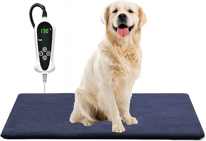 Pet Heating Pad for Dogs Cat Heating Pad with Timer,Temperature Adjustable Electric Heated Cat Dog Bed Waterproof Heated Pet Bed Mat Cat Warming Pad
