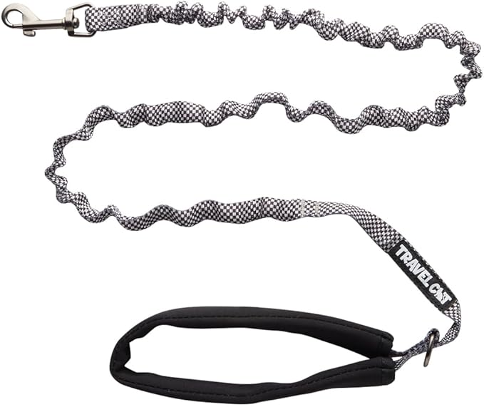 Travel Cat Harness and Bungee Leash Set - 2 in 1 Adjustable Escape Proof Cat Harness & Leash for Small, Medium, Large Cats, Kitten - Safe H-Style Cat Leash Harness for Outdoor Walking (Checkered)