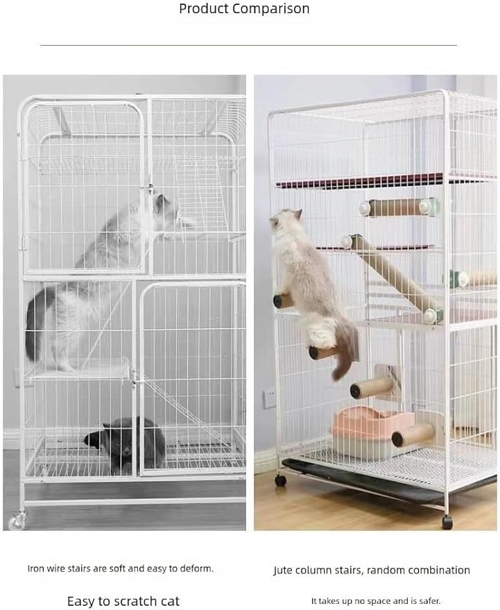 Cat cage cat Climbing Column cat Stairs cat Grab Board Jute cat Grab Column Multi-Layer cat Climbing Frame Climbing cat Toys, yellow
