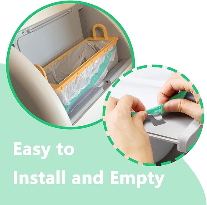 120 Count Self-Cleaning Cat Litter Box Liners Bag Compatible with MW-SC01/MW-SC02/MW-LR01, Drawstring Heavy Duty Cat Litter Waste Bags Custom for Automatic Cat Litter Box-18" * 12"