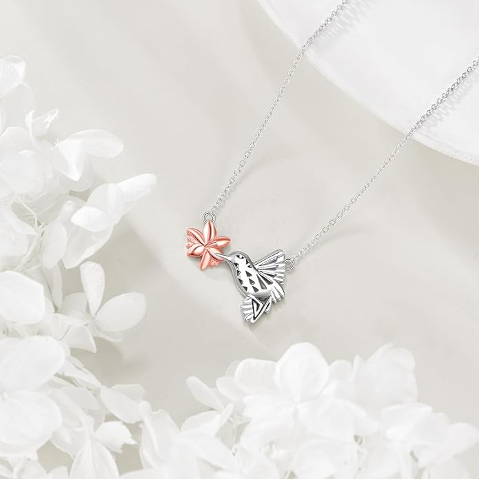 TIGER RIDER Bee Necklace for Women Sterling Silver Cute Animal Axolotl Dragonfly Moth Owl Black Cat Pendant Necklaces Animals Jewelry Birthday Gifts for Women Wife