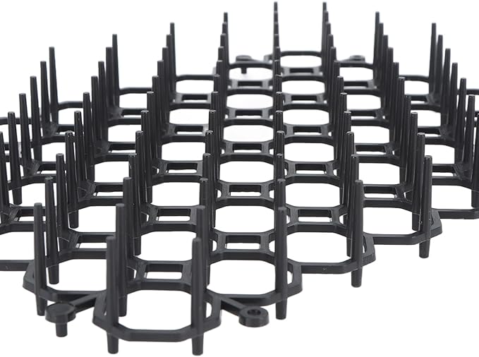 Tnfeeon 12Pcs Cat Deterrent Mat Prickle Strips Network Digging Stopper Anti Cat Dog Network Indoor Outdoor Training Plastic Spike Mat for Keeping Away Cats Dogs Protecting Plants