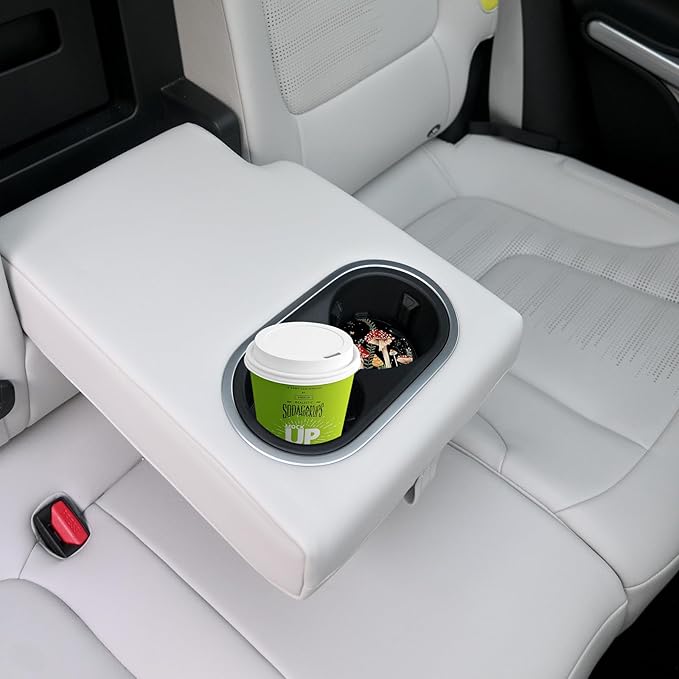 2 Pack Cute Mushroom Pattern Absorbent Car Coasters for Cup Holders,2.56" Ceramic Coasters with Cork Back and Finger Slot,Auto Accessories for Women & Men.