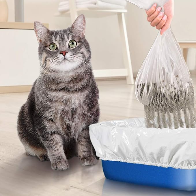 Alfapet sifting litter box liners, 30 Pack + 3 Solid Transfer Liner -For Large, X-Large, Giant, Extra-Giant Size Litter Boxes- With Easy Fit Sta-Put Technology (30 Count)