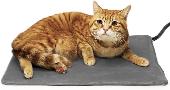 NICREW Pet Heating Pad for Dogs and Cats, Heated Cat Bed with Steel-Wrapped Cord and Soft Fleece Cover, 17.7 x 15.7 Inches, 30 Watts