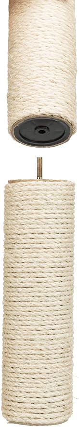 TRIXIE Replacement Sisal Post for Scratching Posts, Cat Trees and Cat Towers, 3.5 in x 11.8 in (9 x 30 cm)