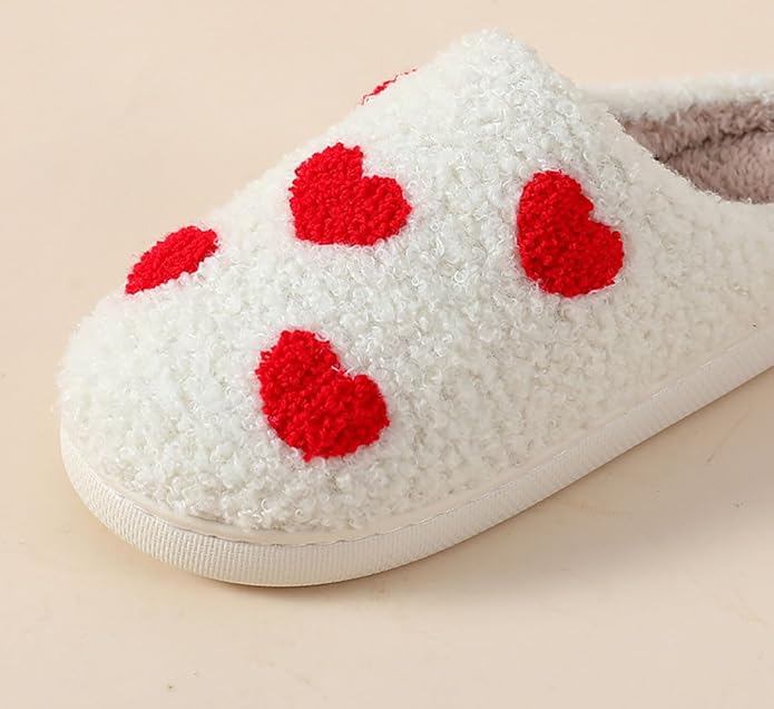 Animal Pattern Slippers - Hello Cat, Bear, Moose & Love Designs - Comfy Memory Foam Plush Cloud Slippers for Couples & Indoor Home