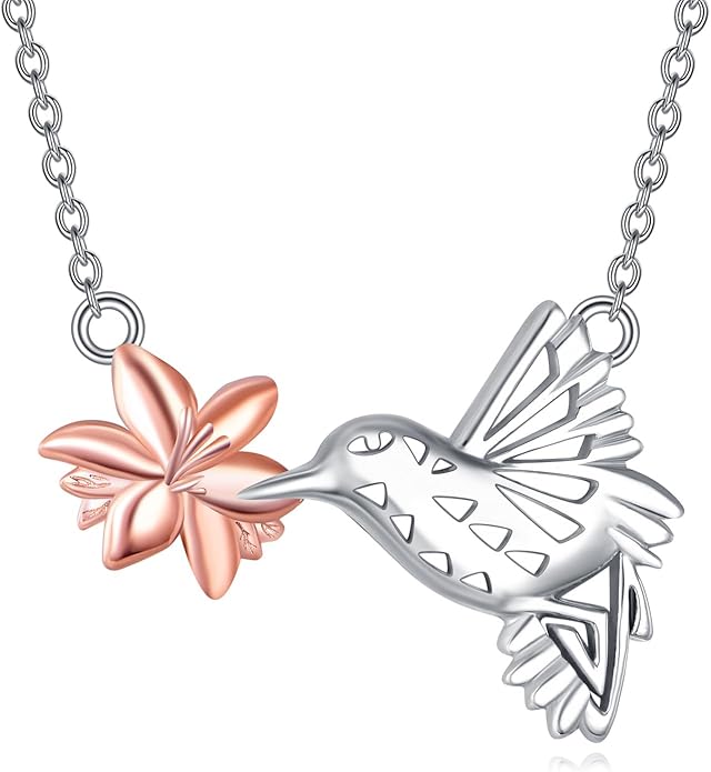 TIGER RIDER Bee Necklace for Women Sterling Silver Cute Animal Axolotl Dragonfly Moth Owl Black Cat Pendant Necklaces Animals Jewelry Birthday Gifts for Women Wife