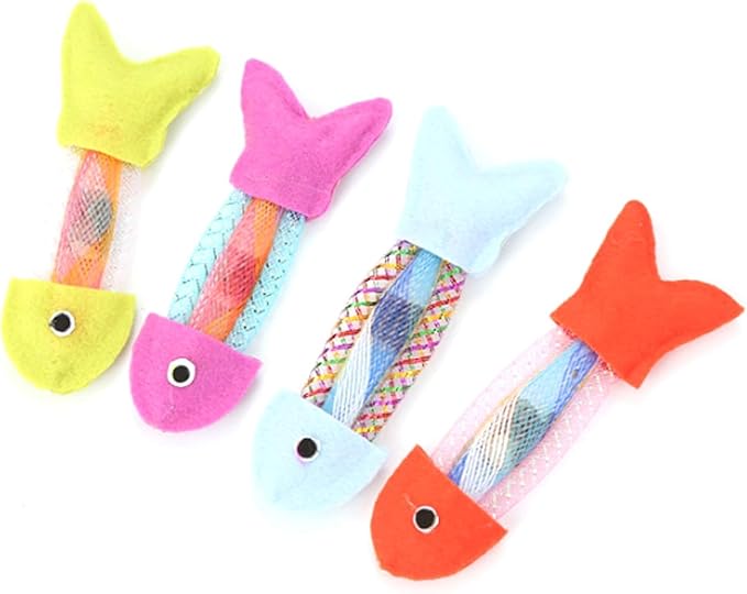 1Pc Yellow Cartoon Fish Hose Spring Bouncing Cat Toy Boredom Relieve Pet Cat Mice and Animals Toys