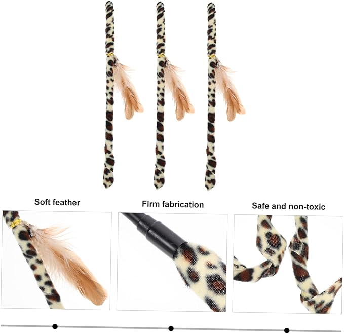 balacoo 12 Pcs Cat Teaser Cat Running Toy Cat Exercise Toy Cat Teasing Cat Toys Cat Teething Toy Cat Toy Wand Pet Treat Toy Cat Catcher Toy Cat Chasing Toy Cloth Stick Kitten