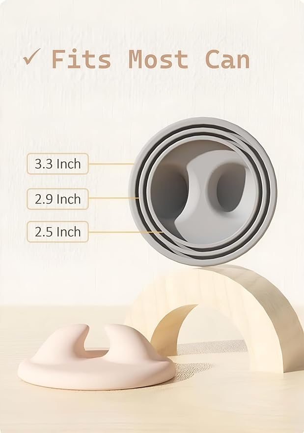 5 in 1 Pet Supplies Set, Absorbent Diatomite Scoop, Lids for Food Storage, Wet Cat Food Spoon with Can Opener, Fits Most Canned Cat Food, 3 Colors (Pink)