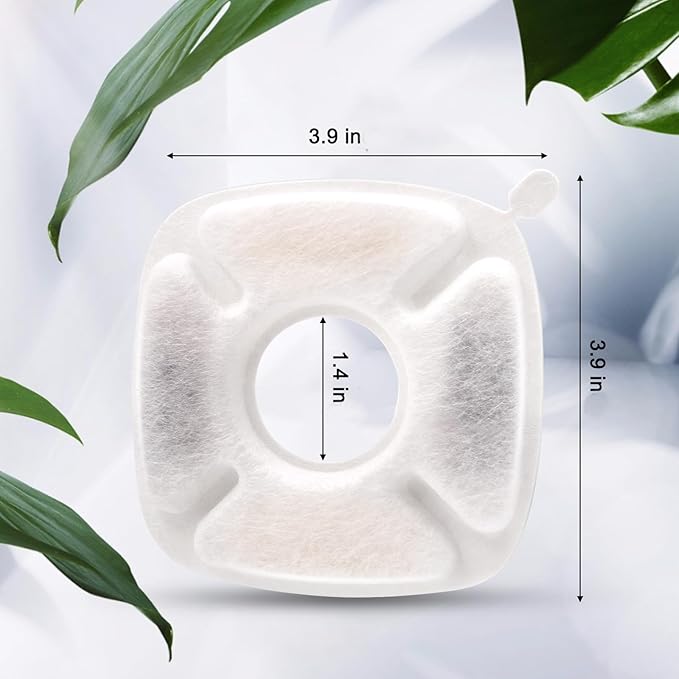 8/16Pcs Pet Fountain Filters Replacement Compatible with Veken 95Oz/2.8L Dog Water Fountain, Cat Water Fountain Filters (12 Carbon filters+12 Sponge filters)