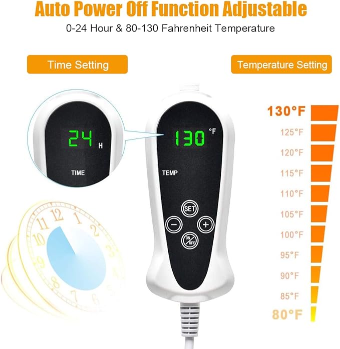 RIOGOO Pet Heating Pad, Upgraded Electric Dog Cat Heating Pad Indoor Waterproof, Auto Power Off (X-Large: 28"x 18", Grey)