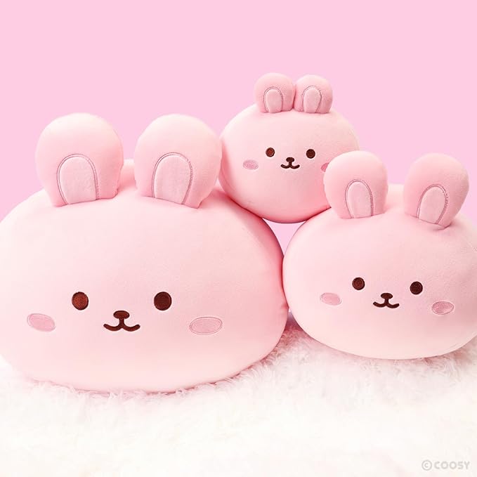 Anirollz Stuffed Animal Plush Toy – 10" Medium Plush Doll | Soft, Squishy, Cute, Comfort, Safe | Birthday Gift Pillow with Cute Character Pink Bunny Rabbit Bunniroll