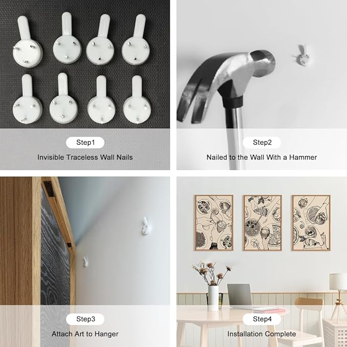 Ausril Food and Drink Framed Canvas Wall Art Set, Modern Cheers Wall Decor, Vintage Cheers Wall Painting, Abstract Friends Party Art Prints for Living Room, Bedroom, Kitchen,Office 16"x24"x3