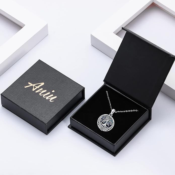 Aniu Cremation Jewelry for Ashes S925 Sterling Silver Urn Necklace Memorial Necklace for Human Ashes of Loved Ones Keepsake Pendant for Men Women