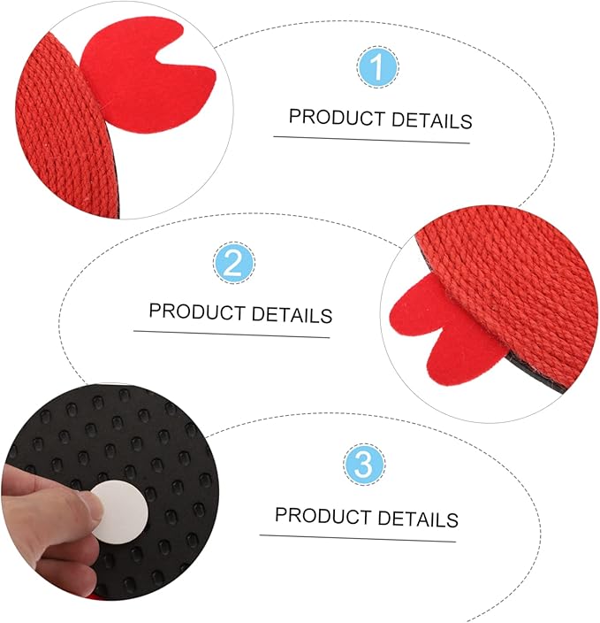 SUPVOX Cat Scratching Post Cat Lounge Pet Pad Kitten Sisal Scratcher Small Cat Toys Sisal Cat Scratcher Cat Grinding Claws Mat Grinding Claws Pad Floor Rugs Red Box Mat Sisal Rope The Cat