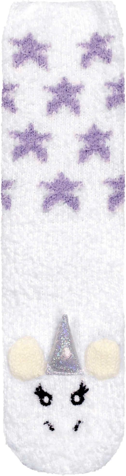 BambooMN Women's Super Soft Warm Microfiber Fuzzy Cozy Unicorn Series Crew Socks