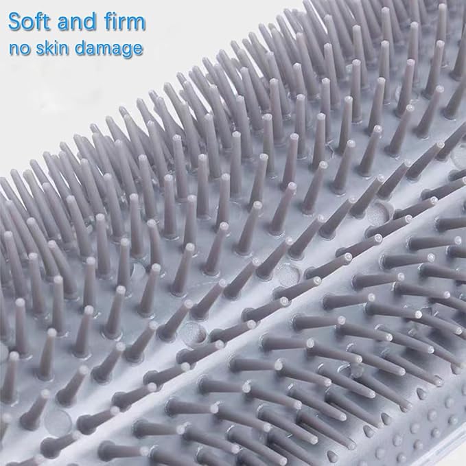 2 Pcs Upgraded Cat Self Groomer with Catnip, Corner Brush Massager for Indoor Cats, Wall Scratcher for Large & Thick-Haired Felines