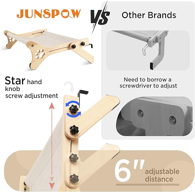 Cat Window Perch 【Window/Floor Double-use Cat Hammock】 Cat Hammock for Large Cats Free-Standing Cat Sleeping BedCat Shelves for Windowsill, Floor, Bedside, Cabinet Holds Up to 40 lbs