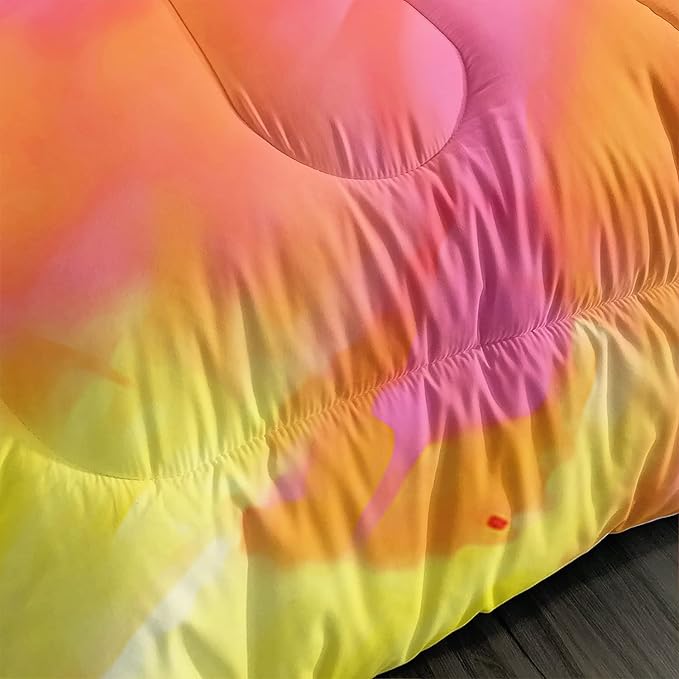 AILONEN Tie Dye Comforter Set for Teens Young Girls, Colorful Marble Bedding Set Full Size,Boho Psychedelic Color Duvet for Kids,Tie Dye Quilt,Microfiber,1 Comforter 2 Pillowcases 3 Piece