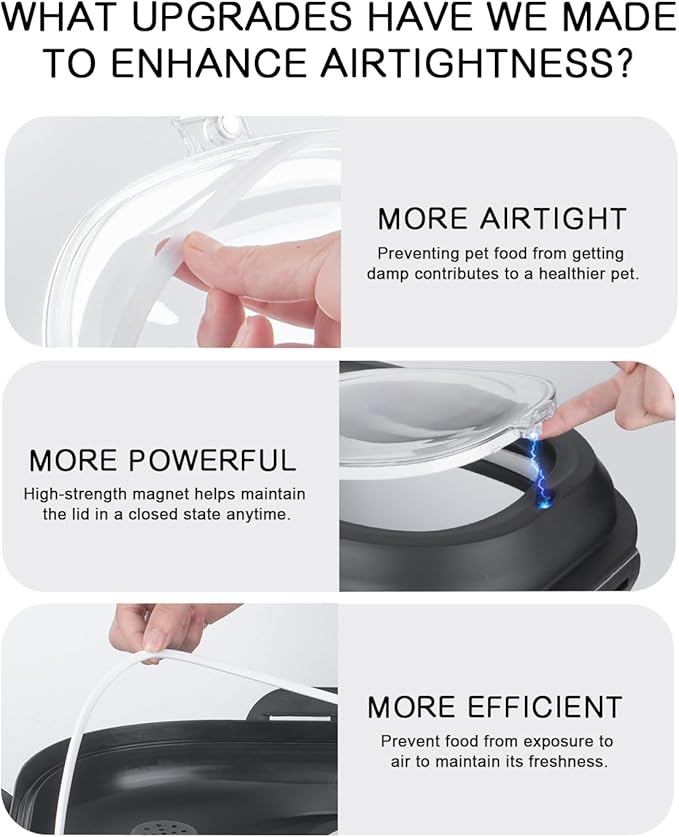 35LBS Collapsible Dog Food Storage Container, Pet Dog Pantry Large Containers Bin with Wheels,Scoop & 2pcs Food Storage Containers, Kitchen Cereal Flour Rice Leakproof Dry Holder-Black