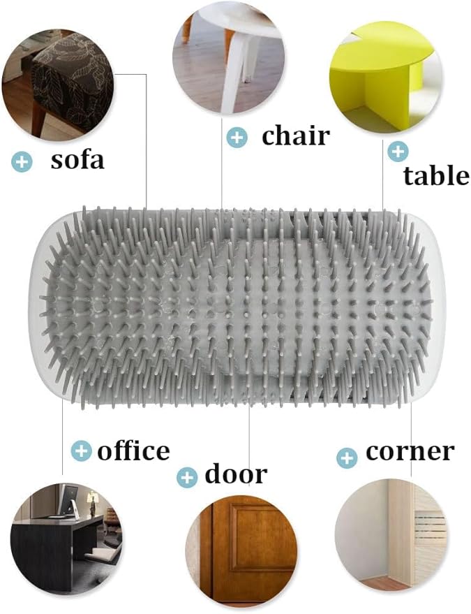 3 Pcs Cat Self-Groomer Soft Wall Corner Cat Grooming Brush Indoors Pet Scratcher Massage Comb with Catnip for Long Short Fur