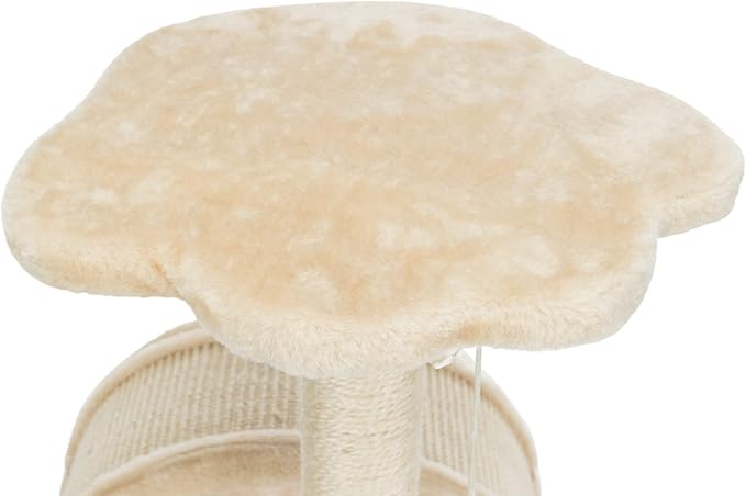 TRIXIE Vitoria 16.9-in Cat Tree for Kittens, Kitty Scratching Post, Sisal Covered Scratcher, Dangling Cat Toy, Beige