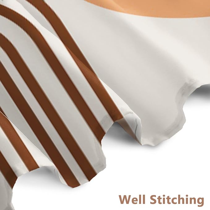 AWERT Small Half Size Stall Shower Curtain with 6 Hooks Shower Stall Curtain 48 x 72 Boho 36 inch Shower Curtain for Bathroom/RV and Camper (Boho)