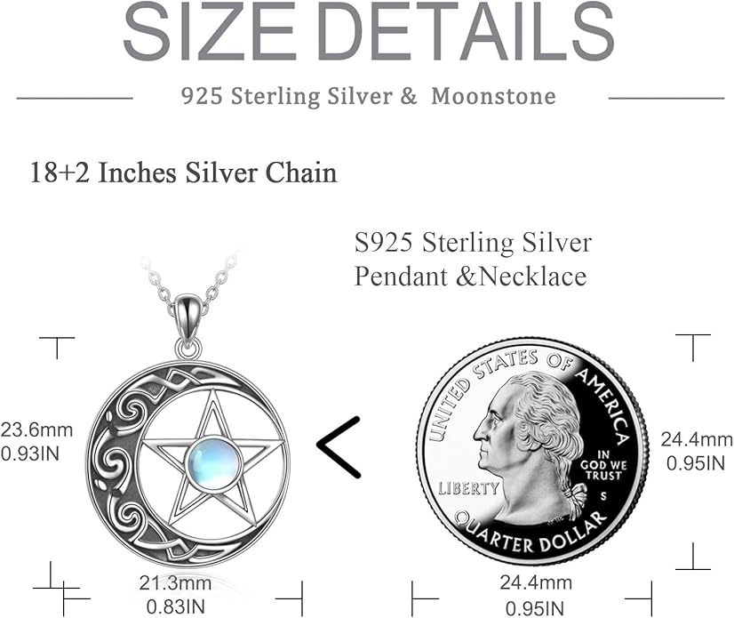 AOBOCO Cat Necklace Sterling Silver Bat Black Cat Quartz Cat Necklace Ghost Pumpkin Pentagram Witch Pendant Necklace Halloween Gifts for Women