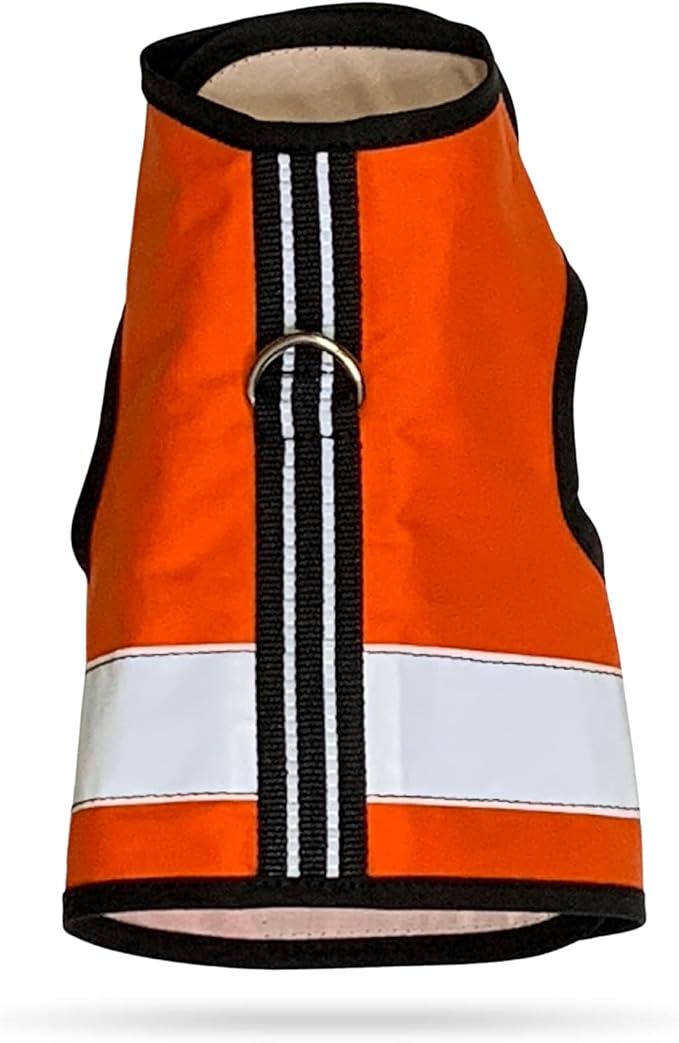 Reflective Cat Harness - High-Visibility Cat Vest for Day & Night | Secure, Breathable and Washable Cotton | Ideal for Walking & Traveling - Outrageous Orange, XL