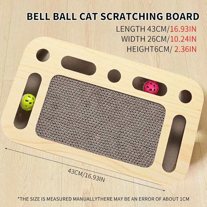 Vivicreate Multi-Functional Cat Scratching Board, High-Density, Breathable, Abrasion Resistant Scratcher with Lounge Bed, Reversible