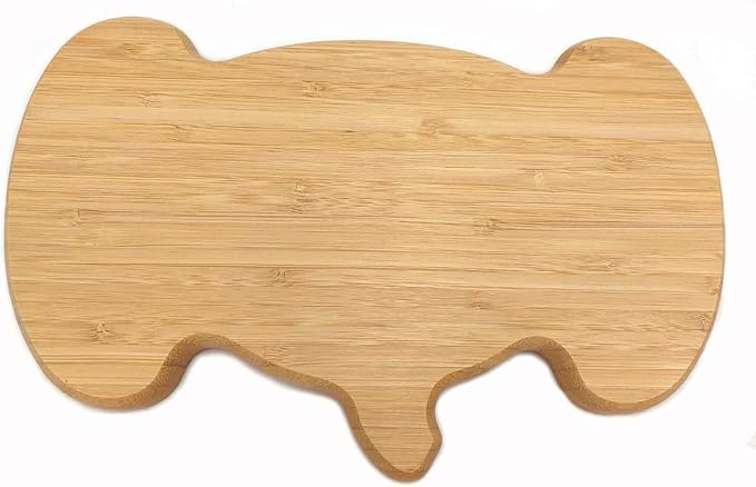 4914, Bamboo Food Plate for Snacks Appetizer Fruit Vegetable | Children Meal Plate | Picnic Kitchen Party | Eco Friendly Plates, Elephant Face Shaped, 11.5"x7.5", 10 Pack