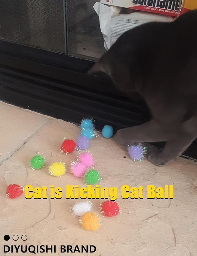 Assorted Cat Toys for Indoor Cats & Kittens - 26-Piece Set with 6 Bell Balls & 20 Reflective Balls for Safe Active Play & Mental Stimulation