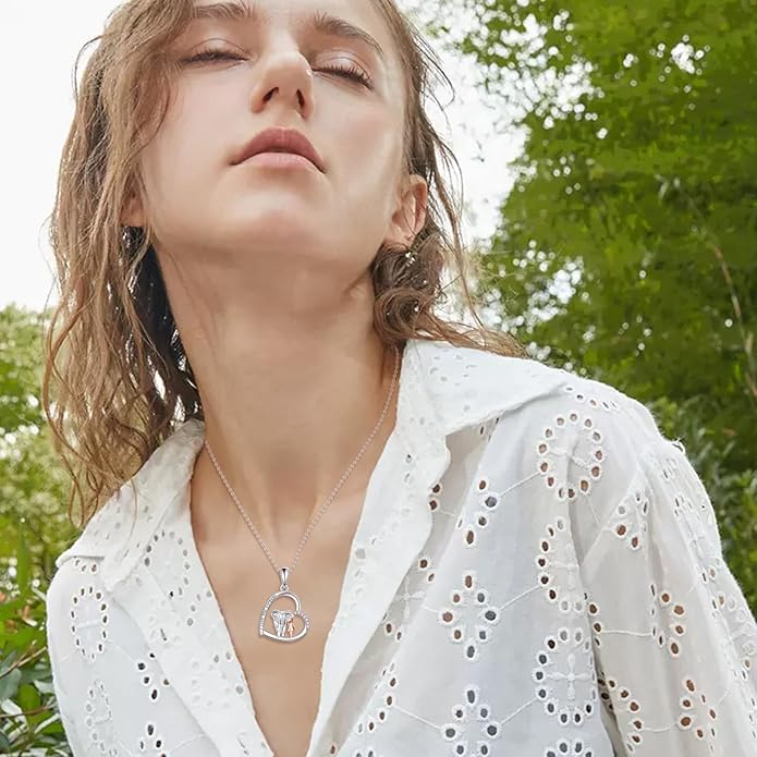 Animal and Human Necklace Sterling Silver 925 Cute Animal Necklaces Jewelry Gift For Women