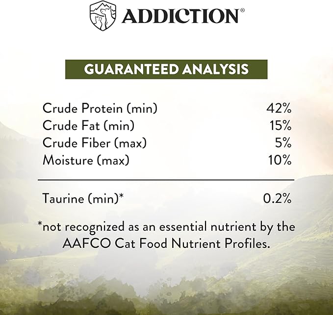 Addiction Wild Islands Highland Meats – Premium Grass-Fed Lamb & Beef Recipe – High-Protein, Whole Prey, Grain-Free Dry Cat Food for All Life Stages – 4lbs