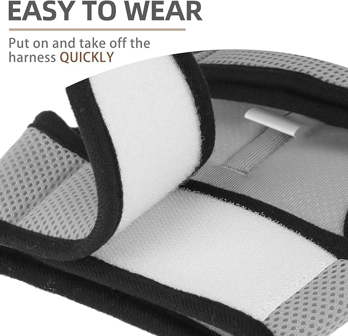 PUPTECK Soft Mesh Cat Vest Harness and Leash Set Puppy Padded Pet Harnesses Escape Proof for Cats Small Dogs Rabbits Bunny