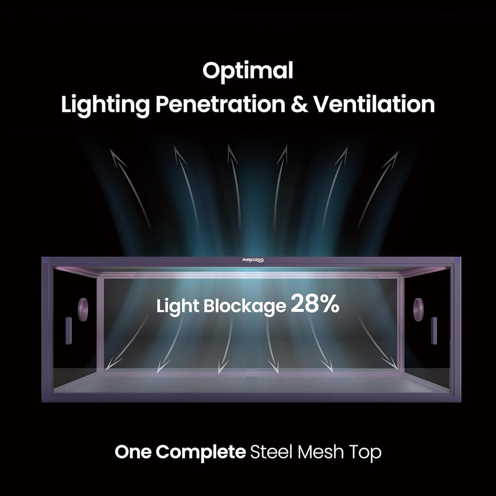 85 Gallon Reptile Tank, Front Opening Snake Tank for Easy Maintenance, Reptile Enclosure with Top Screen Ventilation 48''x24''x18''