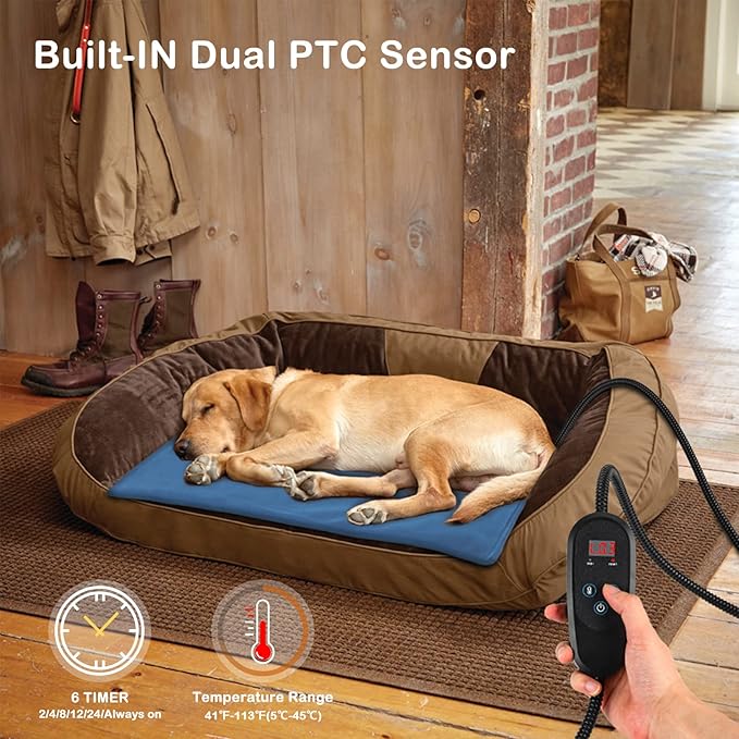 Outdoor Heating Pad for Cats,Cat Warming Pad for Feral Cats Outside, Cat Warmer with Timer, Pet Heating Pads for Cats Indoor,Electric Heating Pad for Outdoor Cat House,Heated Cat Pad