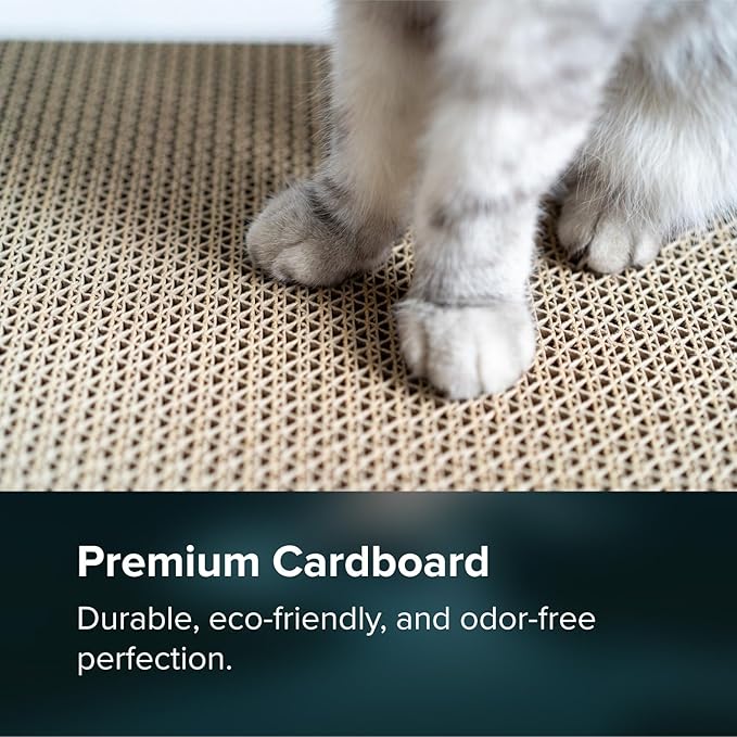 Cat Scratcher Tunnel, Cardboard cat House, Scratching Post for Indoor Cats, 360 Degree Comfort, Durable Design, Odor-Free, Easy Assembly, Perfect for Playful Kittens and Adult Cats, White