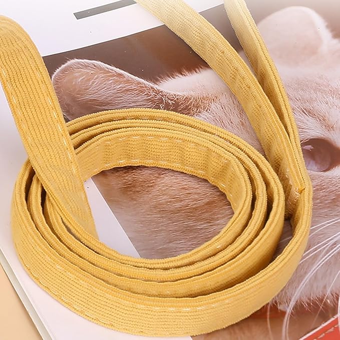 Cat Harness and Leash Set for Outdoor Travel Walking Escape Proof Soft Safe Adjustable Kitten Puppy Small Strap Kitty Cute Bee Wings Yellow S