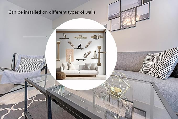 Cat Wall Shelves Furniture - Cat Shelf for Wall - Cat Tree Wall Climber Climbing Wall Mounted Furniture - Cat Jungle Gym for Indoor