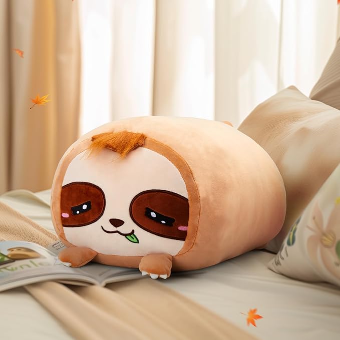 18" Sloth Stuffed Animals Plush Pillow Giant Plushies Toy Big Soft Christmas Decor Gift for Toddler Kids Boys Girls