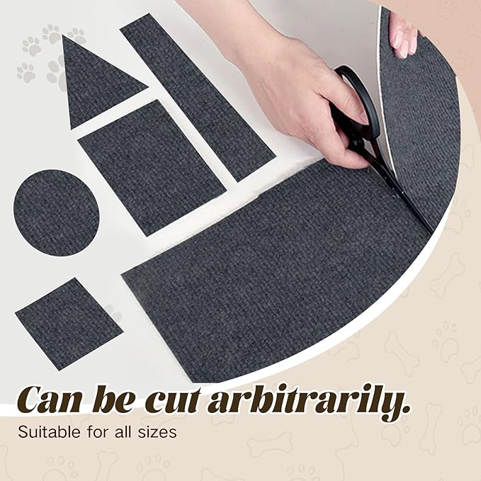 2 Pcs Cat Scratching Mat, Climbing Self Adhesive Cat Scratch Pad, Adjustable Sofa Protection Pad, Cat Climbing Pad Wall Sticker, Cat Scratch Board to Protect Furniture (Dark Gray, 39.3’’x15.7’’)