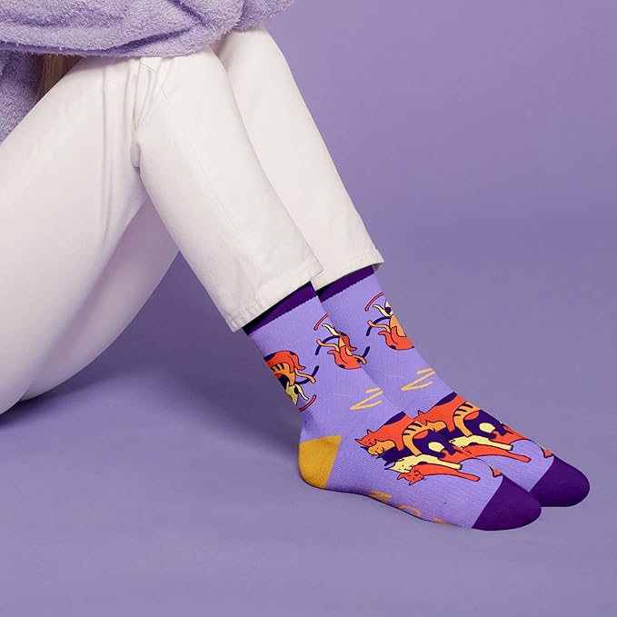 AGRIMONY Funny Cat Dog Socks for Women Teen Girls-Animal Novelty Cute Socks-Mothers Day Cat Dog Mom Gifts Stocking Stuffers