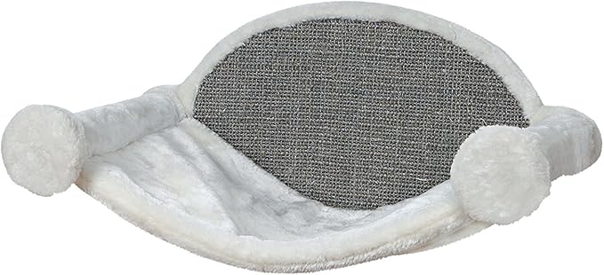 TRIXIE Wall Mounted Cat Lounge Set, Hammock and Condo with Two Steps, Cat Furniture, Scratching Post, Gray