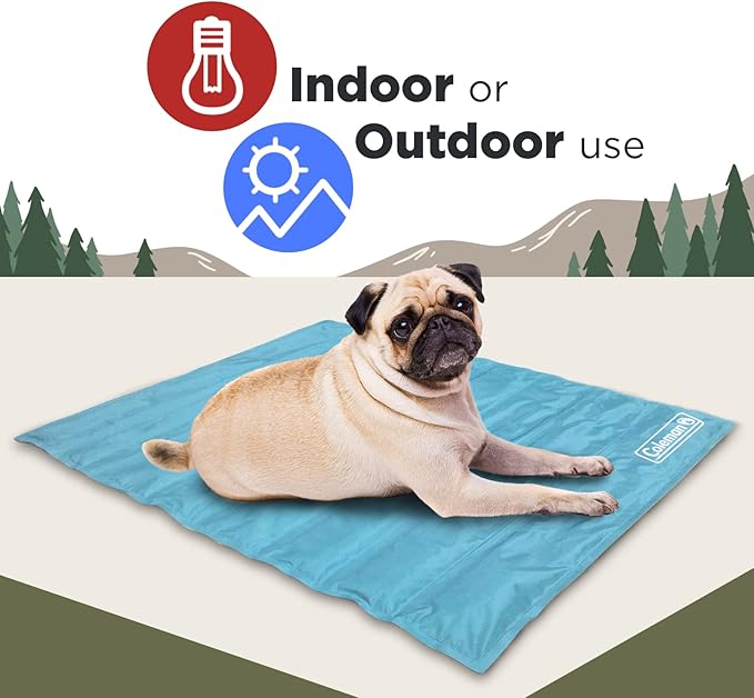 Coleman Comfort Cooling Gel Pet Pad, Dog and Cat Supplies,Non-Toxic,24x30 Inches, Blue