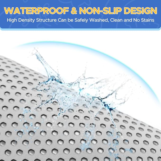 30" x 24" Large Honeycomb Cat Litter Mat Enhance Your Cat's Litter Experience : Effortlessly traps litter, Durable, Waterproof, and Anti-slip, Perfect companion for litter box