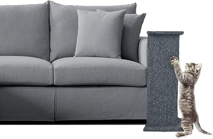 Klever Kitty Cat Scratching Post and Couch Protector - Durable Furniture Protector from Cat Claws, Protects Sofa Corners, Prevents Ruining Your Couch, Soft Fabric Designed to Promote Nail Health