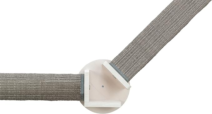 TRIXIE Wall Set 4, Indoor Wall Mounted Cat Scratching Posts for Elevated Fun, Lounger, Scratcher, Perch, Gray